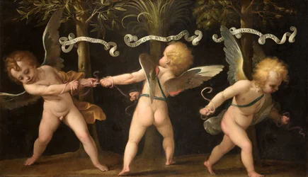 Allegoria siivekkäiden kerubien kanssa, n. 1635.