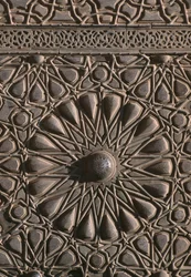 Sulttaani al-Zahir Barquqin madrasan ovi, yksityiskohta (puuta)