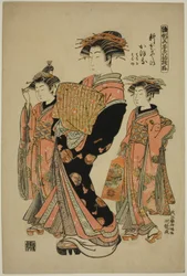 Shin-Kanayan Kaoru sarjasta "Models for Fashion: New Designs as Fresh as Young Leaves (Hinagata wakana no hatsu moyo)"