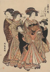 Kurtisaanit Hanaofuki, Yoshiya ja Yoshino Ōgiyan bordellista