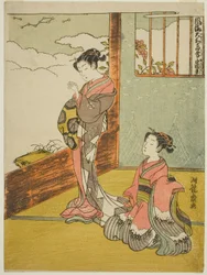 Yu Kinro (kiinaksi: Yu Qianlou), sarjasta "Muodikkaita japanilaisia versioita lapsellisen hurskauden 24 esikuvasta (Furyu Yamato nijushiko)"