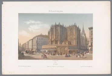 Zicht op de kerk Saint-Nizier en de rue de l