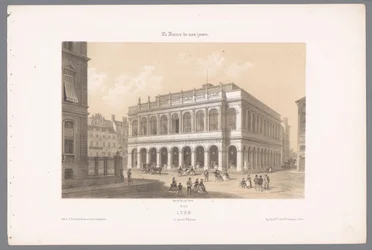 Näkymä Lyonin oopperatalolle Lyon. Le Grand Theatre (otsikko esineessä) Contemporary France (sarjan nimi) La France de nos jours (sarjan nimi esineellä)