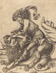 Simson ja leijona, n. 1475.