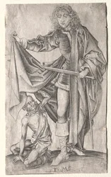 St. Martin jakavassa viittansa kerjäläiselle.