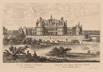 Näkymä Château de Chambordille sisäänkäynnin puolelta