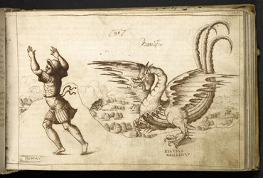 Lisää MS 82955 f.129r Dragon Historia Animaliumista