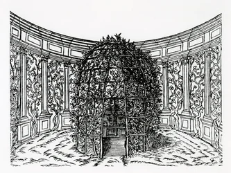 An Arbour, Hypnerotomachia Poliphili, Francesco Colonna (n. 1432-1527), julkaistu 1499