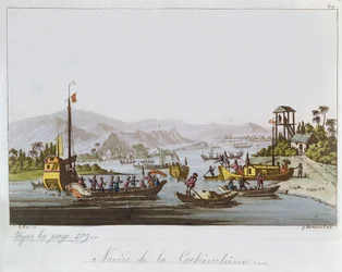 Veneitä Cochinissa Kiinassa, n. 1820-25