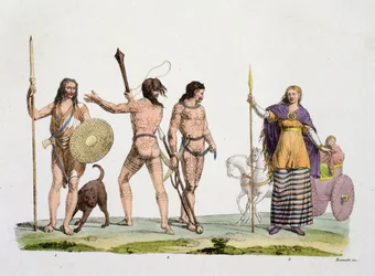Britit, kaledonialaiset ja kuningatar Boudicca, kuvalaatta 4 teoksesta Kansakuntien historia