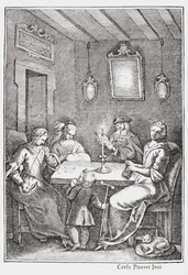 Chiaqlira lukee tarinoita ompelujuhliin, The Pentamerone of Giambattista Basile, 1742 etukansi