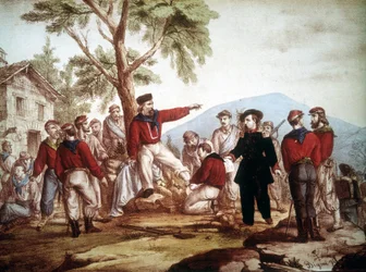 Garibaldi (1807-1882) haavoittui Aspromontessa.