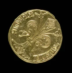 Kultafloriini (etupuoli), jossa heraldinen lilja, Firenze, 1252