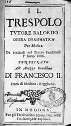 Ahven tutor typerä partituuri italialaisen säveltäjän Alessandro Stradellan (1644 - 1682) oopperaan. Modena 1688.