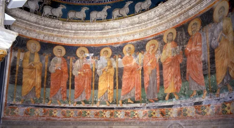 Jeesus ja Maria kahdentoista apostolin joukossa