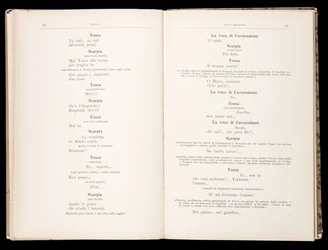 Giacomo Puccinin Toscan libretto, Edition Ricordi, Italia