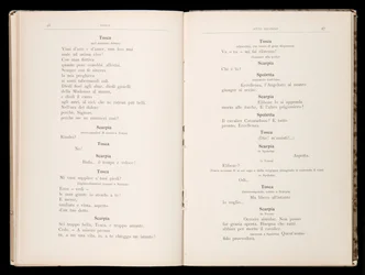 Giacomo Puccinin Toscan libretto, Edition Ricordi, Italia