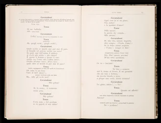 Giacomo Puccinin Toscan libretto, Edition Ricordi, Italia