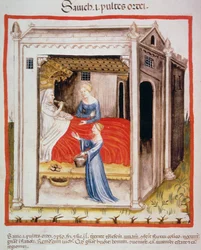 Nova 2644 fol.44v Tasting ohrakeitto, Tacuinum Sanitatis