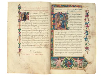 PSEUDO-ARISTOTLE, Secreta secretorum; "MARDOCHEUS IUDEUS", Epistola ad Alexandrum de cognitione veri dei; ADAM DE MONTALDO (k. n. 1450-1495), Divinitus prolata iudicia sive premonita; Quedam alia summatim posita iudicia, Rooma, n. 1490 (muste ja väri vellu
