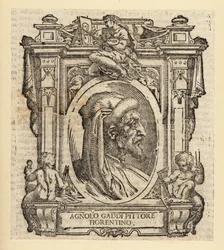 Agnolo Gaddin muotokuva, italialainen taidemaalari Firenzestä, noin 1350-1396