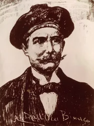 Emilio Salgarin muotokuva (litografia)