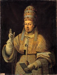 Paavi Pius (Pio tai Pius) VI (1717-1799) muotokuva. Anonyymi italialainen maalaus