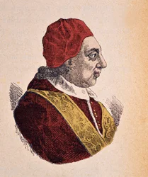 Muotokuva paavi Benoit XIV:stä (benedetto, Benedict tai Benedictus) (1740-1758), 1898 (kaiverrus myöhemmällä värityksellä)