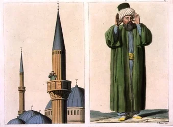 Julkinen muezzin ja yksityiskohta, laatta 37 teoksen 