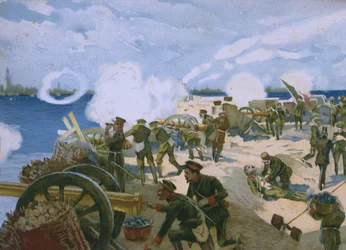Kapina Venetsiassa, maaliskuu 1848, kuva Risorgimenton historiaa käsittelevästä albumista, joka on tehty suklaa Talmonelle, 1800-luvun loppu