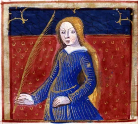 Neitsyen merkki. Italialainen horoskooppi, 1400-luvun puoliväli.