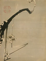 Luumunkukat - Jakuchu, Ito (1716-1800) - 1700-luku - Akvarelli ja muste paperille - 34,8x26,2 - Suntory Museum of Art