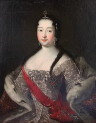 muotokuva Tsarevna Anna Petrovnasta, 1740-luku.