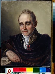 ""Muotokuva taiteilija Vladimir Borovikovsky (ou Borovikovski) (1757-1825)"" Peinture d