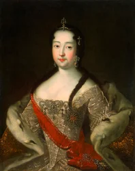 Venäjän Tsesarevnan muotokuva Venäjän Anna Petrovna, 1708-1728, vuoden 1721 jälkeen.