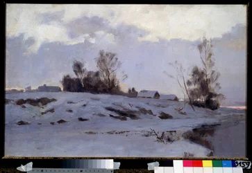 Aikainen kevät. Ivan Ivanovitš Jendogurovin (1861-1898) maalaus, öljy kankaalle, 1800-luvun venäläistä taidetta. Valtion Tretjakovin galleria, Moskova.