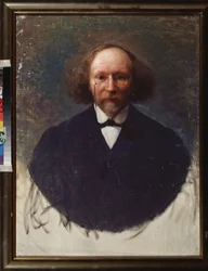 Muotokuva laulaa Vjatšeslav (Vyacheslav) Ivanov (1866-1949). Painture de Ivan Kirillovich Parkhomenko (1870-1940), huile sur toile