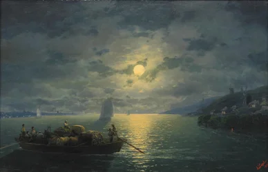 Dneprjoen ylitys kuutamoyönä, 1897