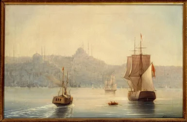 Konstantinopel, Hafen / Gemälde von I.K.Aiwasowski