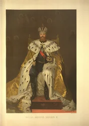 Keisari Aleksanteri III:n kruunajaismuotokuva. Kruunajaisalbumista, 1883