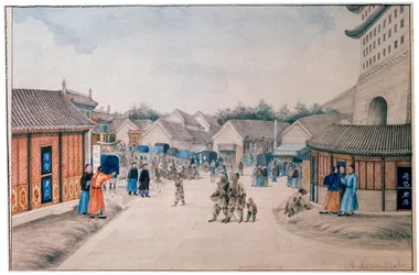 "Kiinalaiset luonnokset, Tsyan Minh Bridge", c1804-c1806