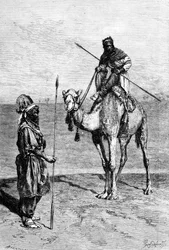 Tuaregit matkalla, Pohjois-Afrikka, 1895.