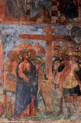 Fresko Neitsyt Marian katedraalissa, Novgorod, 1700-luvun alku.