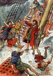 Vasco de Gama täällä myrskyn aikana Hyväntoivonniemellä Etelä-Afrikassa