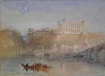 Amboisen silta ja linna, vuonna 1830