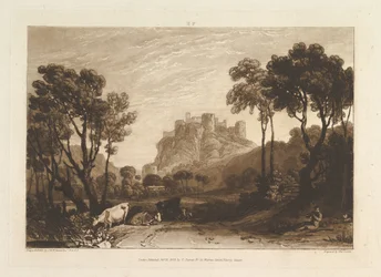 Linna Meadows Liber Studiorumin yläpuolella, osa II, levy 8, 1808.