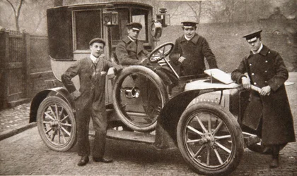 Ensimmäinen taksi Liverpoolissa, Merseysiden osavaltiossa, 1906