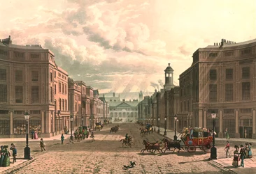 Regent Street Piccadillystä, vuodelta 1822.