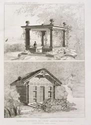 Sementillä peitetty terassi ja Danjoyn suunnittelema bow, n. 1880