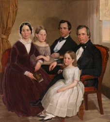 William Jervis Hough ja perhe, n. 1852-1853.